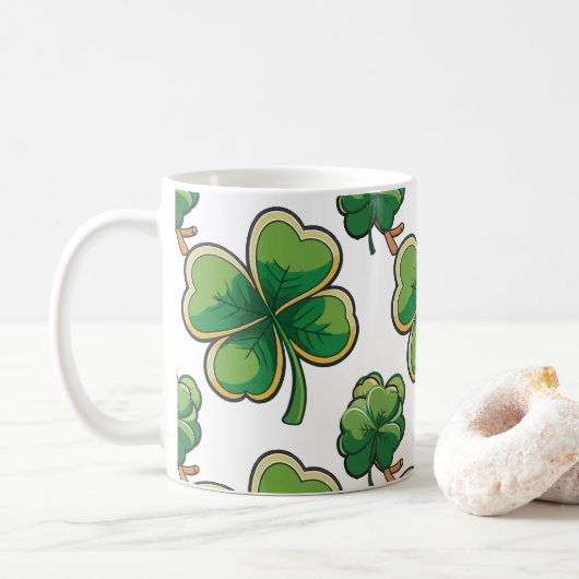 Mug Fête de la St. Patrick et fête 4 juillet (Avec donut)