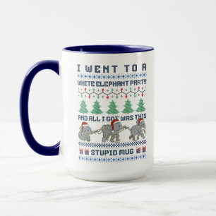 Mug Fête de l'Éléphant Blanc Drôle de Cadeau de Noël L