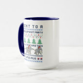 Mug Fête de l'Éléphant Blanc Drôle de Cadeau de Noël L (Devant gauche)