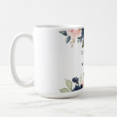 Mug Fête de l'engagement des Mariages floral blanc et  (Gauche)