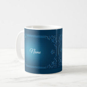 Mug Fête de mariage géométrique vintage turquoise