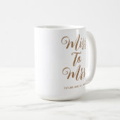 Mug Fête de mariage Miss to Mrs Moderne  (Devant droit)