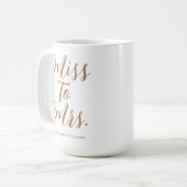 Mug Fête de mariage Miss to Mrs Moderne  (Devant gauche)