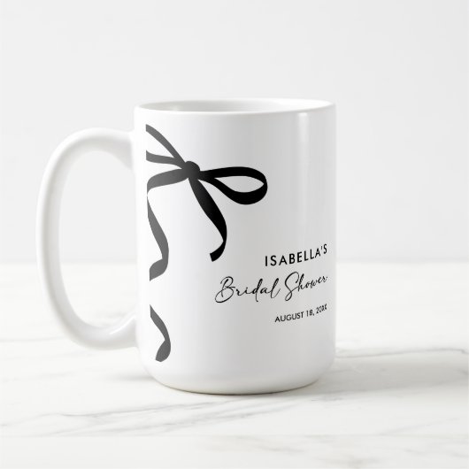 Mug Fête de Mariage Ruban Noir Elle Se Marie (Gauche)