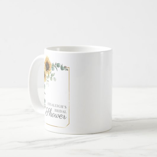 Mug Fête de mariage script greenery Eucalyptus Tournes (Devant gauche)