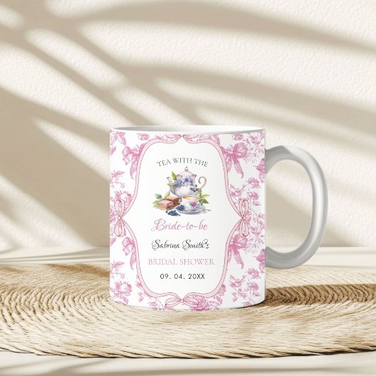 Mug Fête de mariage thème thé à la sauvage rose