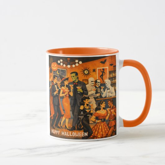Mug Fête de martini Halloween Moderne du Milieu du Siè (Droite)