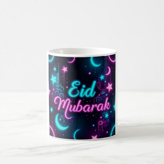 Mug Fête de Neon Eid Moubarak (Centre)
