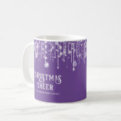 Mug Fête de Noël à cordes violettes (Devant gauche)