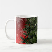 Mug Fête de Noël Arbre vert Rouge Argent Flèches (Gauche)