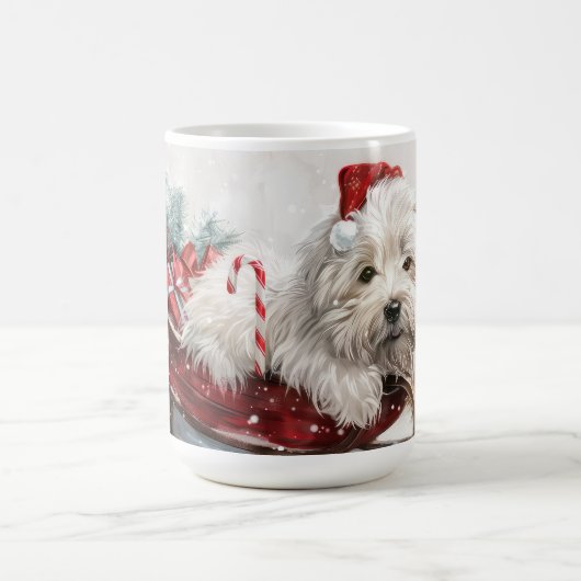Mug Fête de Noël de Chien de Coton De Tulear (Centre)