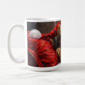 Mug Fête de Noël de Chien Espagnol Tibétain (Gauche)
