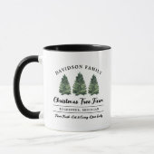 Mug Fête de Noël de famille personnalisée (Gauche)