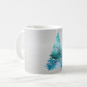 Mug Fête de Noël de la Parties scintillant Turquoise e (Devant gauche)