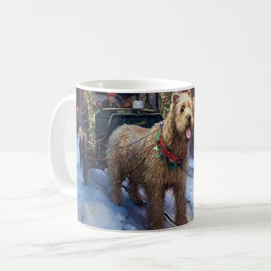 Mug Fête de Noël de Wheaten Terrier (Devant gauche)