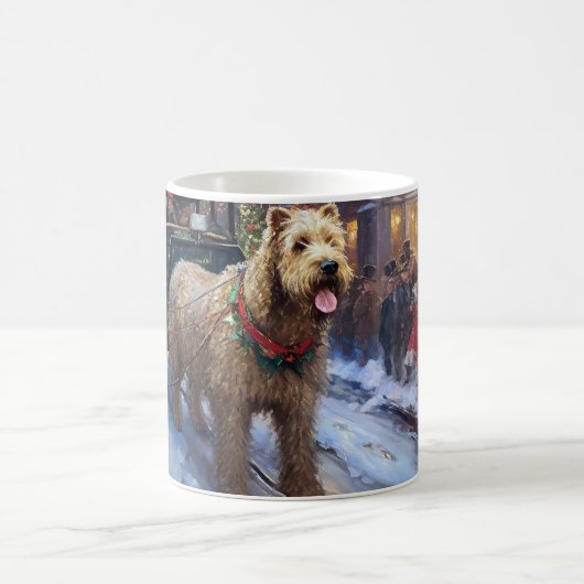 Mug Fête de Noël de Wheaten Terrier (Centre)
