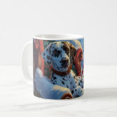 Mug Fête de Noël des Chiens de Dalmatie (Devant gauche)