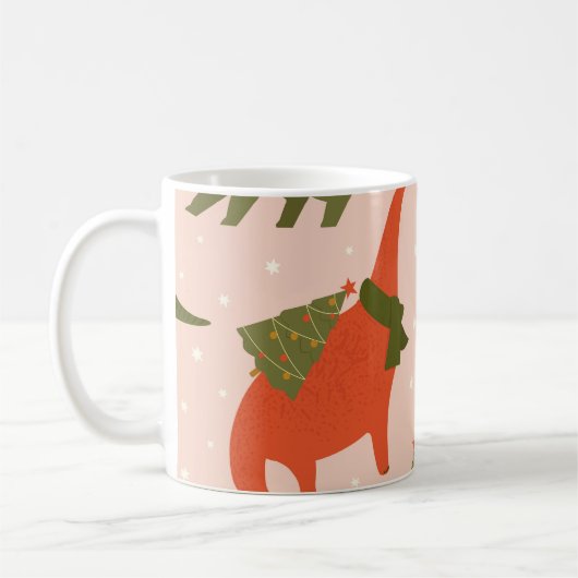 Mug Fête de Noël Dino : Tree Rex (Gauche)