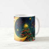 Mug Fête de Noël drôle Lune Galaxy (Devant droit)