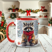Mug Fête de Noël du cousin blanc mignon