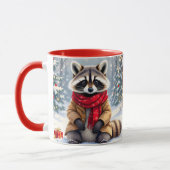 Mug Fête de Noël du cousin blanc mignon (Gauche)
