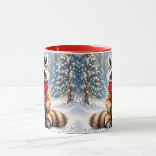 Mug Fête de Noël du cousin blanc mignon (Centre)