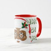 Mug Fête de Noël du Père Noël africain américain (Devant droit)