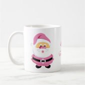 Mug Fête de Noël du Père Noël rose (Gauche)