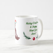 Mug Fête de Noël et Joyeux Yoga du Nouvel An (Devant droit)