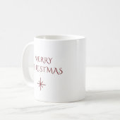Mug Fête de Noël Fête du Feu de neige rouge (Devant gauche)