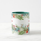 Mug Fête de Noël Floral Personnalisé (Centre)