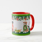 Mug Fête de Noël laide de chien de chandail bonnes (Devant droit)