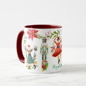 Mug Fête de Noël Le Casse-Noisette Ballet Maroon (Devant gauche)