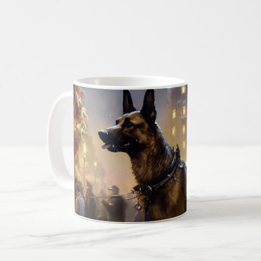 Mug Fête de Noël Malinois Belge (Devant gauche)