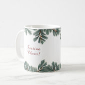 Mug Fête de Noël minimale Pin Pin Pough (Devant gauche)