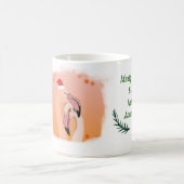 Mug Fête de Noël personnalisée et Joyeux Flamant rose  (Centre)