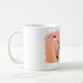 Mug Fête de Noël personnalisée et Joyeux Flamant rose  (Gauche)