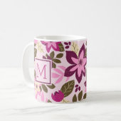 Mug Fête de Noël rose rose Floral (Devant gauche)