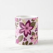 Mug Fête de Noël rose rose Floral (Centre)