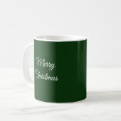 Mug Fête de Noël vert foncé (Devant gauche)
