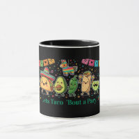 Fête de nourriture mexicaine Kawaii mignonne - Tac