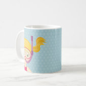 Mug Fête de Plage de Fille de Snorkeling (Devant gauche)