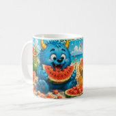 Mug Fête de plage monstre du paradis de la pastèque (Devant gauche)