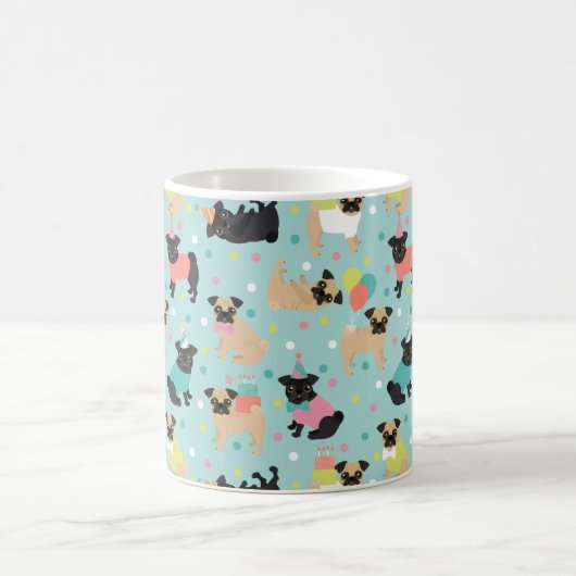 Mug Fête de Pug Birthday (Centre)