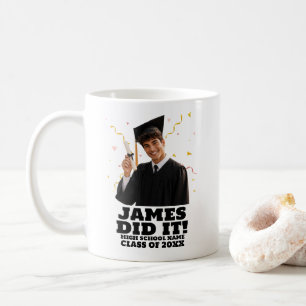 Mug Fête de remise de diplômes personnalisée et amusan