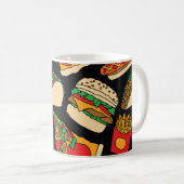 Mug Fête de Restauration Rapide : Isolement Motif Vint (Devant droit)
