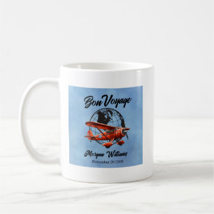 Mug Fête de retraite Bon voyage Globe de voyage Avion