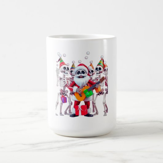 Mug **Fête de Skeleton Santa – Squelette de Noël 3D dr (Centre)