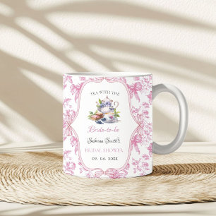 Mug Fête de thé aux fleurs sauvages roses, fête de mar