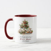 Mug Fête de thé élégante pour un mariage de Noël (Gauche)